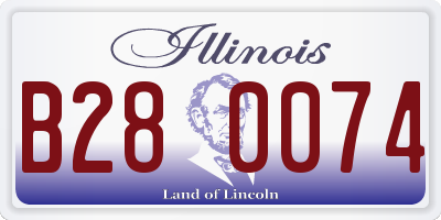 IL license plate B280074