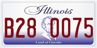 IL license plate B280075