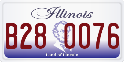 IL license plate B280076