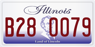 IL license plate B280079