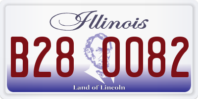 IL license plate B280082