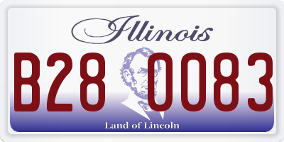 IL license plate B280083