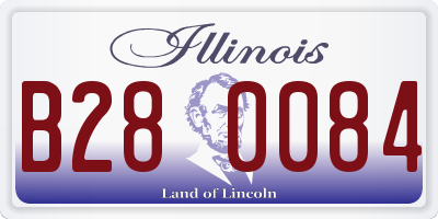 IL license plate B280084