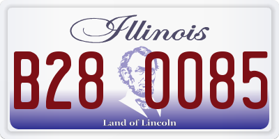 IL license plate B280085