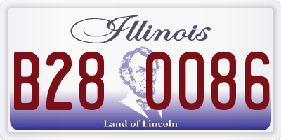 IL license plate B280086