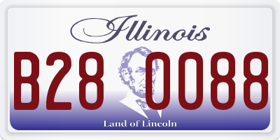 IL license plate B280088