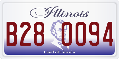 IL license plate B280094