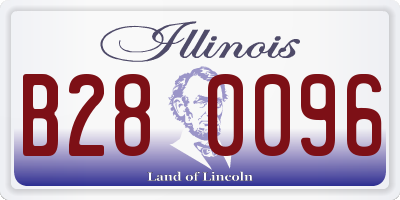 IL license plate B280096