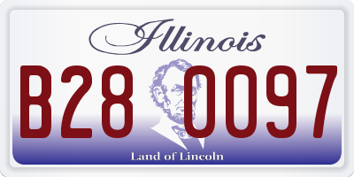IL license plate B280097