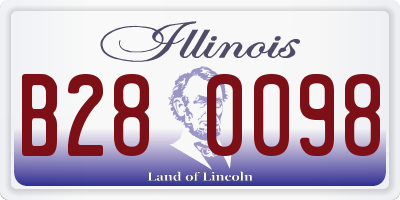 IL license plate B280098