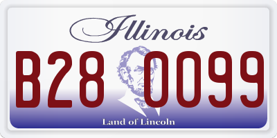 IL license plate B280099
