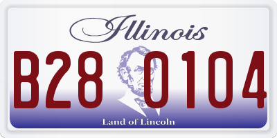 IL license plate B280104