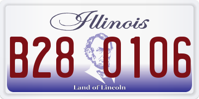 IL license plate B280106