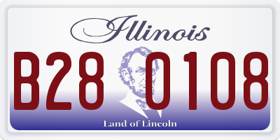 IL license plate B280108