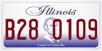 IL license plate B280109