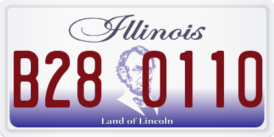 IL license plate B280110