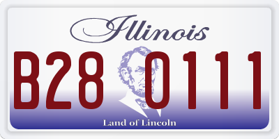 IL license plate B280111