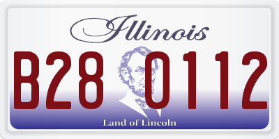 IL license plate B280112