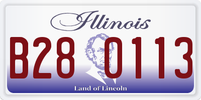 IL license plate B280113