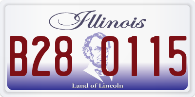 IL license plate B280115
