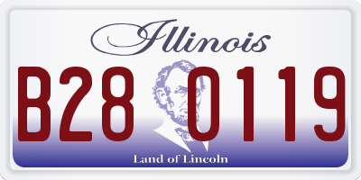 IL license plate B280119