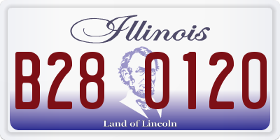 IL license plate B280120