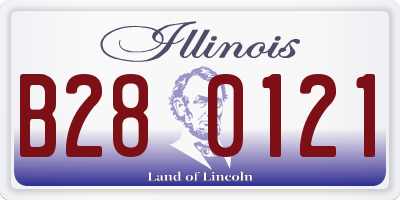 IL license plate B280121