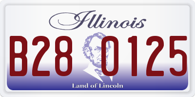 IL license plate B280125