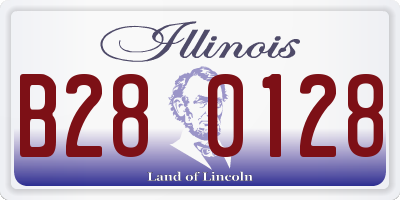 IL license plate B280128
