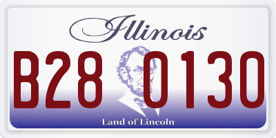 IL license plate B280130