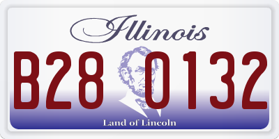 IL license plate B280132