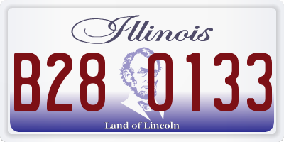 IL license plate B280133