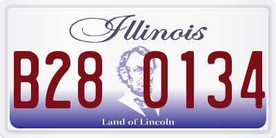 IL license plate B280134