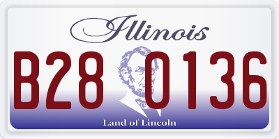 IL license plate B280136