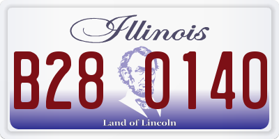 IL license plate B280140