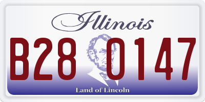 IL license plate B280147