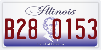 IL license plate B280153