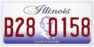 IL license plate B280158
