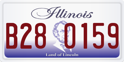 IL license plate B280159