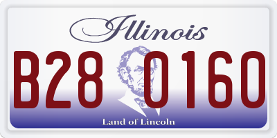 IL license plate B280160