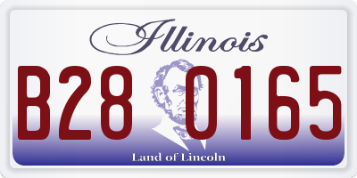 IL license plate B280165