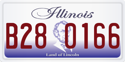 IL license plate B280166