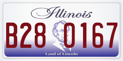 IL license plate B280167