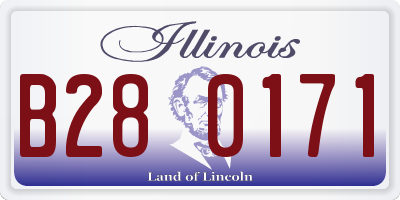 IL license plate B280171