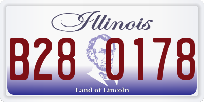 IL license plate B280178