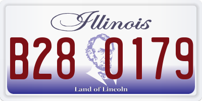 IL license plate B280179