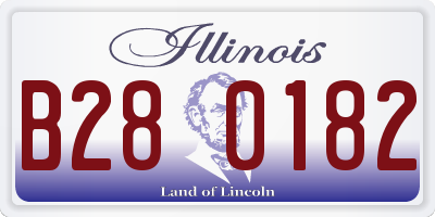 IL license plate B280182