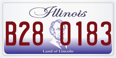 IL license plate B280183