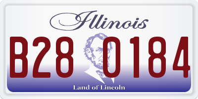 IL license plate B280184