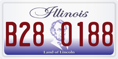 IL license plate B280188